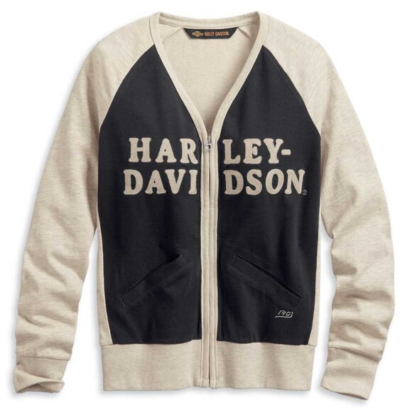 Harley-Davidson Sweaters - Harley-Davidson - Women's Chain Stitch Colorblocked Cardigan (Size: S)